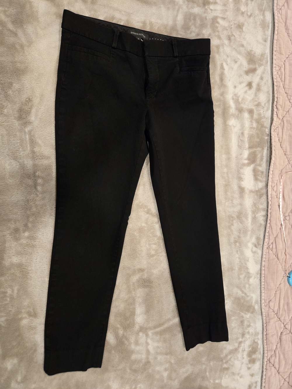 Banana Republic Black Cropped Slim Ankle Pants